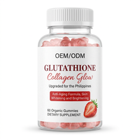 Gummies de glutathion, collagène et vitamine C à marque privée OEM/ODM pour l'éclat de la peau, soutien antioxydant, naturel et végétalien