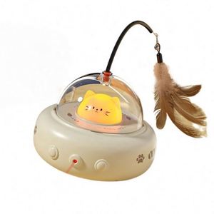 Interactive Cat Toy: Automatic Teaser Wand with Feather, Fun <b>Electronic</b> Kitten Toy for Indoor Cats & Pets - Product Image 3