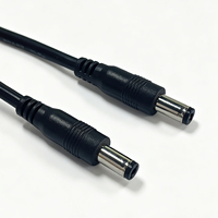 Cable de Extensión de Alimentación CC, Conector Macho a Macho de 5.5*2.1mm, Aplicación Industrial, Conductor de Cobre, PVC, 12V 24V
