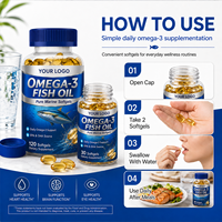 Formule personnalisée en vrac certifiée GMPC ISO, haute puissance, EPA 1800mg, DHA 1300mg, capsules molles de soutien premium pour la santé cardiaque et cérébrale