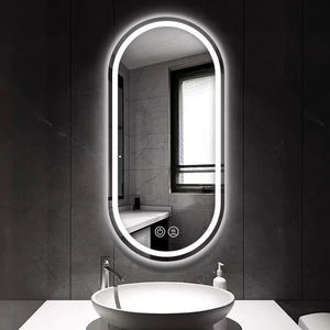 Espejo Inteligente Moderno Ovalado para Baño, Antivaho, Montado en la Pared, con Retroiluminación LED o Luz Frontal, con Luz Integrada - Product Image 1