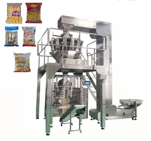 Otomatik küçük ölçekli Vffs dikey Pe karides Kurkure gıda paketi ekipmanları patates Chip ambalaj sistemi makinesi