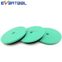 EVERTOOL Tampon de polissage en mousse DA à surface plane et bord biseauté avec trou central, pour éliminer rapidement les rayures, tampon de polissage automobile avec couche protectrice