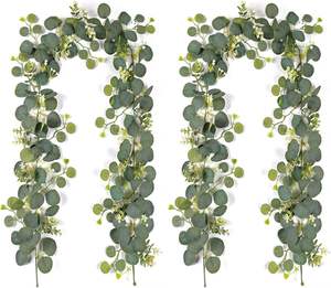 Plante artificielle en rotin d'eucalyptus vert, souffle <span class=keywords><strong>de</strong></span> bébé, vigne suspendue à la porte, pour couronnes décoratives <span class=keywords><strong>de</strong></span> mariage - Product Image 1