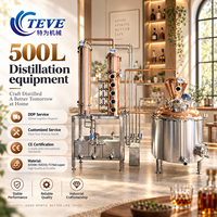 Alambic de distillation domestique 500L en cuivre à reflux pour alcool, whisky, vodka, avec colonne de distillation et chaudière, équipement de distillation domestique