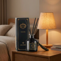 Diffuseur d'huiles essentielles à bâtonnets 50 ml, parfum d'intérieur longue durée, lavande et clochettes, style européen de luxe, écologique, sans BPA, idéal comme cadeau