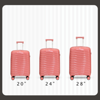 Juego de Maletas con Ruedas de Polipropileno de Diseño Nuevo 2025, 3 Piezas con Candado para Viajes Unisex