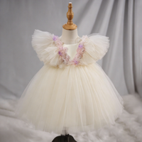 Robe de Bal Princesse Broderie 3D pour Fille, Tenue de Soirée Anniversaire Bébé Fille, Collection Boutique de Vêtements pour Enfants