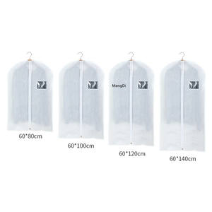 Housse de costume non tissée avec fenêtre transparente en PVC et fermeture éclair, idéale pour l'affichage en magasin, housse de vêtement en gros - Product Image 3