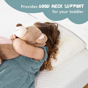 Oreiller pour <span class=keywords><strong>bébé</strong></span> en mousse à mémoire <span class=keywords><strong>de</strong></span> forme douce en bambou, mini oreiller pour la sieste des petits garçons et petites filles - Product Image 2