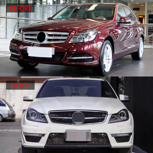 กระจังหน้ารถเมอร์เซเดส-เบนซ์ ซี-คลาส W204 แบบ AMG สีดำเงา วัสดุ ABS พร้อมอุปกรณ์ติดตั้ง - Product Image 2