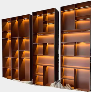 Porte-vin en acier inoxydable de grande capacité EX637, style Art Déco, pour cave à vin, hôtel, bar, présentoir, sur mesure, montage au sol, extérieur - Product Image 1