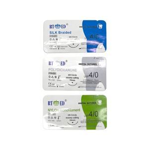 Benang Jahit Gigi Sutra dan <span class=keywords><strong>Nylon</strong></span> Lembut 3/0 4/0 Jarum Jahit Sutra Benang Jahit Bedah Kepang Sutra - Product Image 2