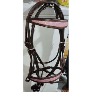 Brida de caballo de cuero genuino de alta calidad con elegante banda para cejas, equipo ecuestre hecho a mano para entrenamiento y espectáculo - Product Image 6