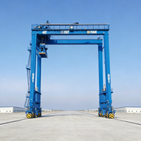 Grue portique à pneus en caoutchouc de haute qualité pour conteneurs, 20 tonnes, 30 tonnes, levage de conteneurs de 40 pieds, télécommande, personnalisable