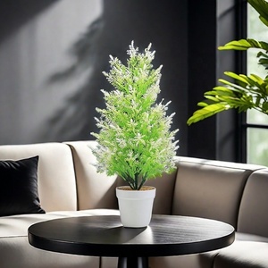 Cây thông giáng sinh và cây bách cây thông nhân tạo và cây bách lá mô phỏng cây xanh Bonsai phòng khách trang trí trong chậu - Product Image 1