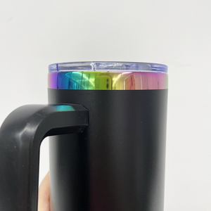 20 pz. Bicchieri Termici da Viaggio in Acciaio Inossidabile a Doppia Parete da 20oz con Fondo Placcato Arcobaleno e Manico Rimovibile - Spedizione da Magazzino USA - Product Image 2