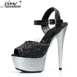 Sepatu perawat 15CM kostum dansa seksi barang terlaris untuk klub malam Gothic sepatu hak tinggi ultra-halus untuk penari telanjang - Product Image 6