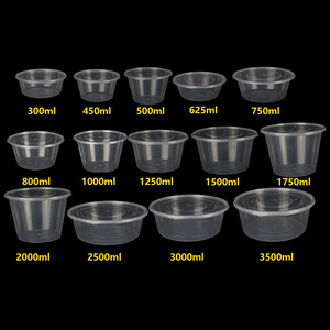 Emballage à emporter Oem odm, 50 pièces, emballage en plastique jetable micro-ondable, contenant alimentaire rond étanche avec couvercle - Product Image 1