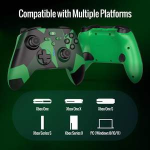 Funda de Dedo Inalámbrica para Juegos, Plegable, ABS, 2.4GHz, Adaptador, Doble Vibración, Turbo, Marco, Camuflaje Azul Verde, Ligera, Hecha en China - Product Image 2