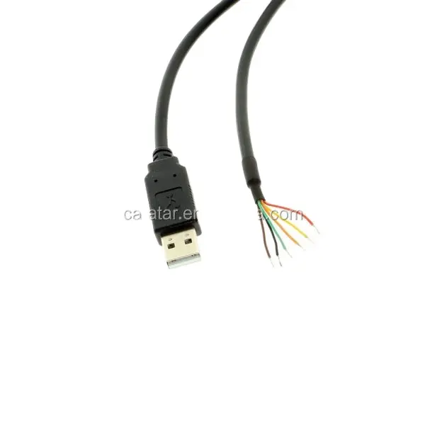 USB 2,0 к RS485 конвертер Кабель чип FTDI до 4 провода 6 ядер концевой разъем проводки разводки выводов последовательного порта USB RS485 кабель