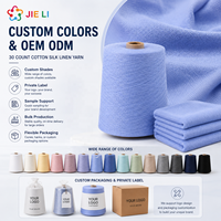Fil à tricoter fantaisie en coton, soie et lin, super frais, doux, respirant et léger, 30 NM, pour pulls printemps-été, OEM ODM