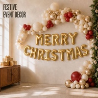 Décorations et articles de Noël à thème, ballons, lettres Joyeux Noël, décoration de fête, ballon en feuille de Mylar pour événement