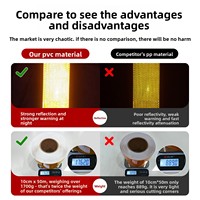 Bandes réfléchissantes de nuit Tuliang, bandes de sécurité routière authentiques, panneaux d'avertissement anti-collision, autocollants adhésifs pour voiture, lumineux