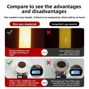 Bandes réfléchissantes de nuit Tuliang, bandes de sécurité routière authentiques, panneaux d'avertissement anti-collision, autocollants adhésifs pour voiture, lumineux - Product Image 3