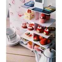 Boîtes à pâtisserie de luxe personnalisables pour service de traiteur, coffrets de thé de l'après-midi à emporter, présentoirs à thé de l'après-midi, boîtes en papier pour thé de l'après-midi sur le thème