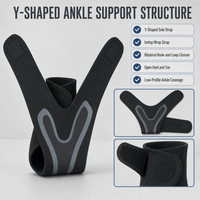 Attelle de cheville en Y à compression réglable pour la course, le basketball, l'entraînement physique et les sports – Soutien sécurisé de la cheville