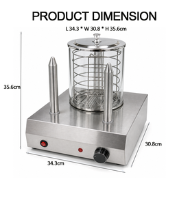 Cuiseur vapeur pour hot-dogs avec chauffe-pains, en acier inoxydable, pour comptoir, 300W, température réglable 30-85°C ° C pour les stands de concession - Product Image 3