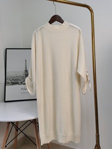 Suéter de Cuello Redondo de Manga Larga, Estilo Informal, Grueso, de Cachemira con Parches de Hilo con Cuentas BC, para Otoño, Precio Especial, No se Admiten Devoluciones - Product Image 2