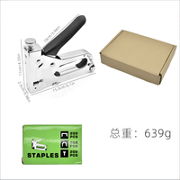 Agrafeuse manuelle en acier 4-8 mm, outil de menuiserie de moyenne puissance pour le bricolage, la tapisserie et le travail du bois
