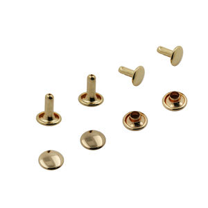 אביזרים לבגד כובע לבן 9 מ "מ מעור זהב פליז - Product Image 4