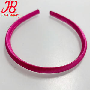 رابطة شعر واسعة من الساتان مغطاة بعصابة رأس من الراتينج للأطفال الكبار قماش ملفوف عصابة رأس للأطفال غطاء رأس تصميم/شعار مخصص - Product Image 3