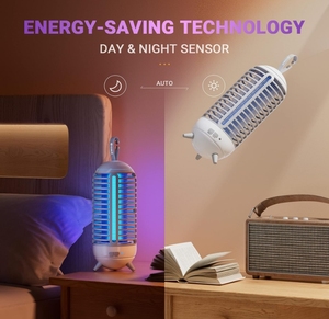 Xách tay 2500mAh <span class=keywords><strong>Bug</strong></span> <span class=keywords><strong>Zapper</strong></span> bẫy điện trong nhà/ngoài trời không dây Fly <span class=keywords><strong>Zapper</strong></span> trắng cho cắm trại và sử dụng nhà - Product Image 4