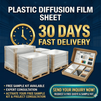Feuille optique en PET transparente moulée sur mesure, résistante aux UV, taille personnalisable, découpe pour film de diffusion lenticulaire pour éclairage LED