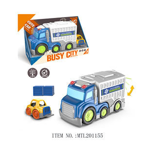 Vente en gros de voitures à inertie en plastique de dessins animés pour enfants, jouets pour garçons, <span class=keywords><strong>grue</strong></span>, véhicules, camions de construction - Product Image 4