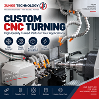 Fabricant de pièces tournées en métal de précision en acier inoxydable et aluminium, usinage CNC personnalisé d'arbre à bride, Junke Technology