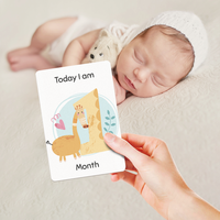 Cartes de jalons mensuels pour bébé en gros, mes premières cartes de jalons mensuels, accessoires photo pour nouveau-né (12 mois), cartes de premières fêtes pour bébé