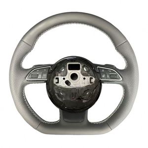Volant semi-perforé <span class=keywords><strong>SLine</strong></span> en gros pour <span class=keywords><strong>Audi</strong></span> <span class=keywords><strong>A1</strong></span> A3 A4 A5 A6 A7 C6 C7 C8 B7 B8 B9 RS3 RS4 RS6 RS7 Q5 - Product Image 2