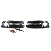 Feux de jour à LED pour Audi A4B8 avec clignotants jaunes, grille de phare antibrouillard, 2009-2011, numéro de pièce E037 pour ABS