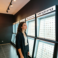 Vitrine de présentation de bijoux de luxe haut de gamme sur pied pour piercing corporel