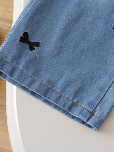 Set Casual Primaverile 2026 per Bambine: Felpa Grigia con Fiocchi + Jeans, 2 Pezzi, Maniche Lunghe - Product Image 6