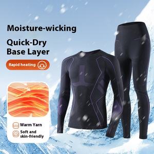 <span class=keywords><strong>Combinaison</strong></span> <span class=keywords><strong>de</strong></span> sport à séchage rapide Automne-Hiver 2026 pour hommes et femmes, ensemble <span class=keywords><strong>de</strong></span> sous-vêtements <span class=keywords><strong>de</strong></span> <span class=keywords><strong>ski</strong></span>, ajusté, anti-humidité, compression thermique - Product Image 1