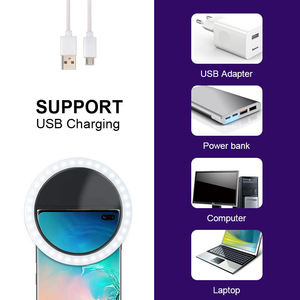 Lampe annulaire LED portable rechargeable USB à 36 LED pour selfie, éclairage d'appoint universel pour <span class=keywords><strong>smartphone</strong></span> – Offre Spéciale - Product Image 5