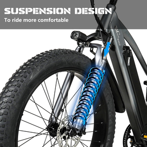 Vélo hybride électrique CMACEWHEEL TP26 26'' pour hommes, 48V 17AH, Fat Bike avec batterie au lithium, <span class=keywords><strong>Cargo</strong></span> Cruiser Ebike, design <span class=keywords><strong>allemand</strong></span> - Product Image 4