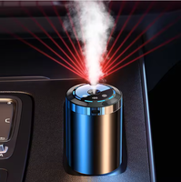 Diffuseur d'aromathérapie intelligent pour voiture en métal moderne avec lumière ciel étoilé tricolore et pulvérisateur de parfum d'ambiance au citron