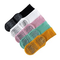 Chaussettes de Pilates CMAX OEM avec grip pour femmes, chaussettes antidérapantes en coton pour le yoga, l'hôpital, la barre, la maison, les cadeaux quotidiens
